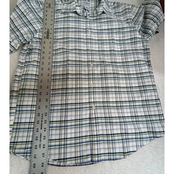 L.L. Bean Mens Slightly Fitted Plaid Button-Down Oxford Shirt Size 16-32 Cotton - Picture 7 of 7